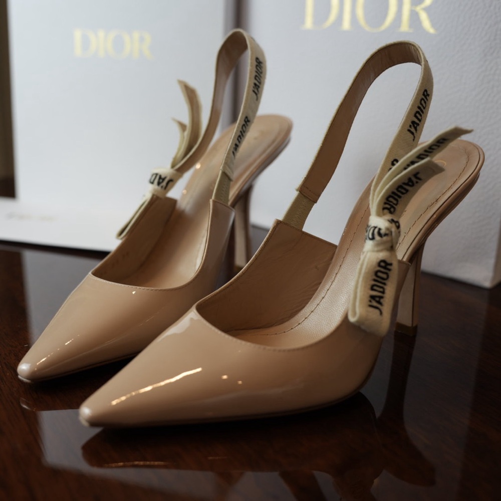 Dior Nude J’Adior Slingback Heels with Patent Finish 39